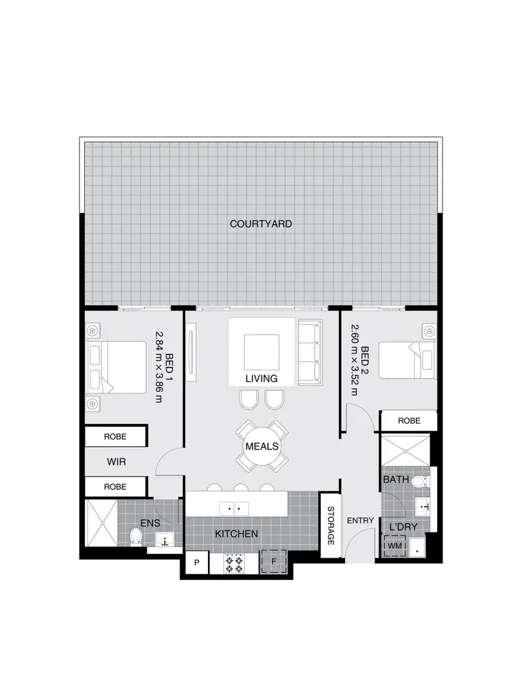 Floorplan of Homely apartment listing, 72/81 Constitution Avenue, Campbell ACT 2612