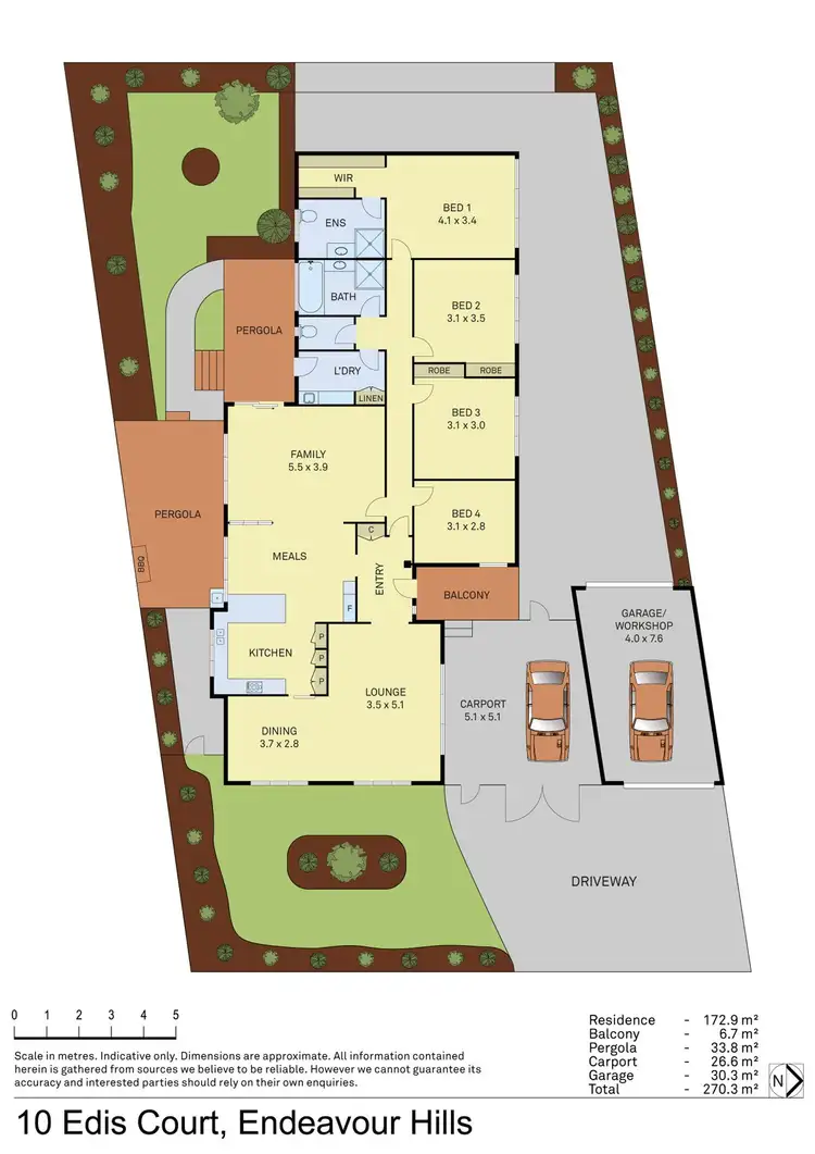 Floorplan of Homely house listing, 10 Edis Court, Endeavour Hills VIC 3802