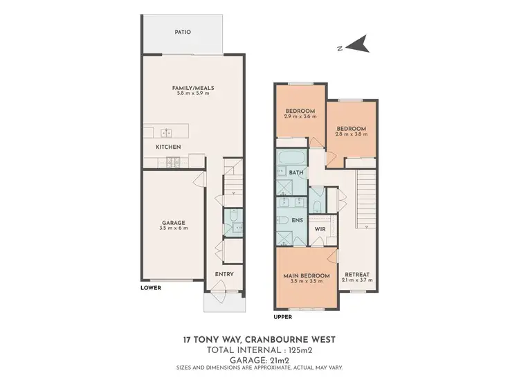 Floorplan of Homely townhouse listing, 17 Tony Way, Cranbourne West VIC 3977