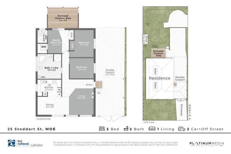 Floorplan of Homely house listing, 25 Stoddart Street, Moe VIC 3825