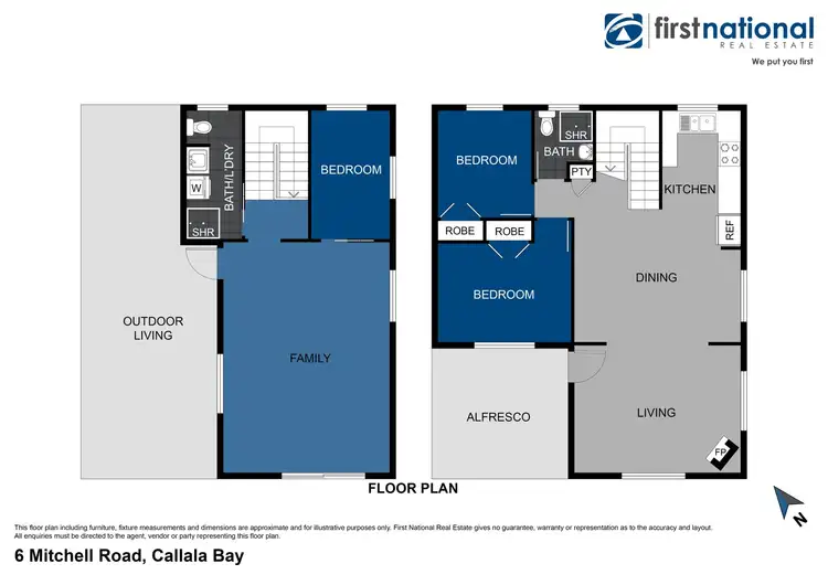 Floorplan of Homely house listing, 6 Mitchell Road, Callala Bay NSW 2540