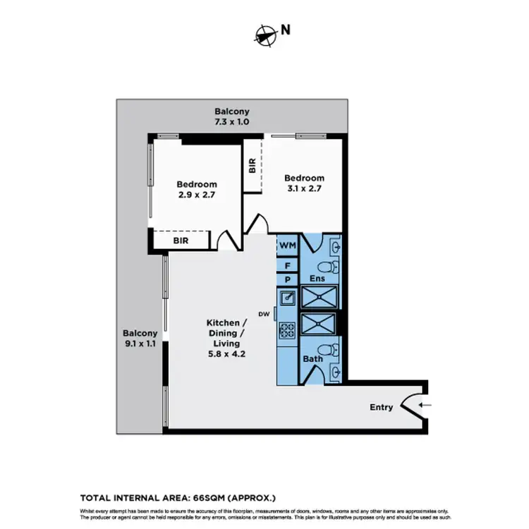 Floorplan of Homely apartment listing, 2815/551-555 Swanston Street, Carlton VIC 3053