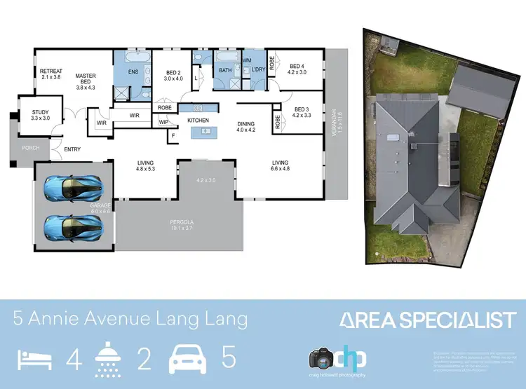 Floorplan of Homely house listing, 5 Annie Avenue, Lang Lang VIC 3984