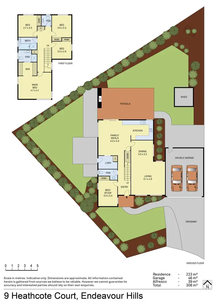 Floorplan of Homely house listing, 9 Heathcote Court, Endeavour Hills VIC 3802