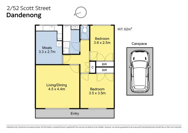 Floorplan of Homely apartment listing, 2/52 Scott Street, Dandenong VIC 3175