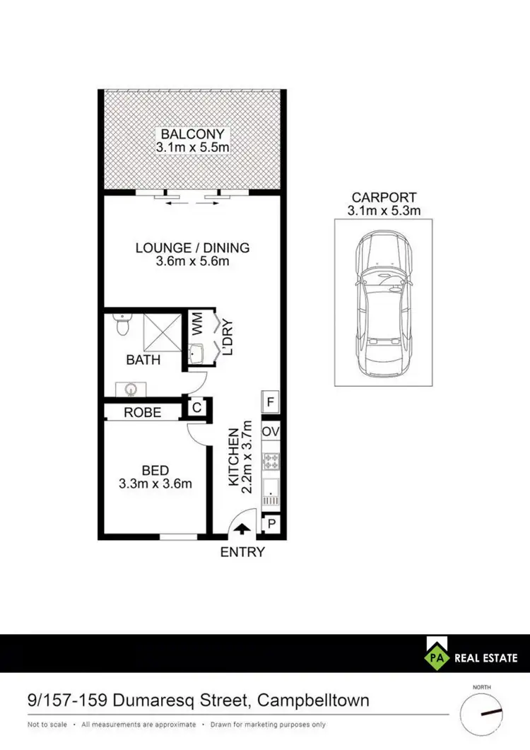 Floorplan of Homely unit listing, 9/157-159 Dumaresq Street, Campbelltown NSW 2560