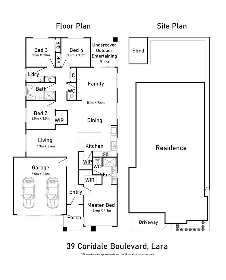 Floorplan of Homely house listing, 39 Coridale Boulevard, Lara VIC 3212