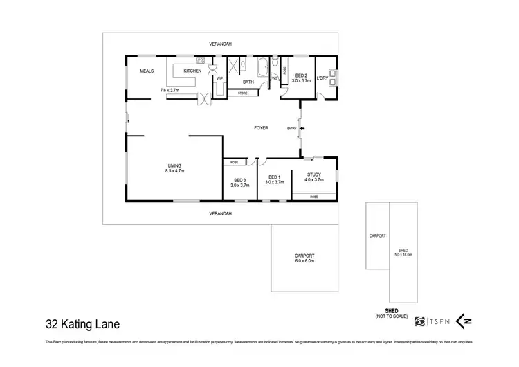 Floorplan of Homely house listing, 32 Kating Lane, Myers Flat VIC 3556