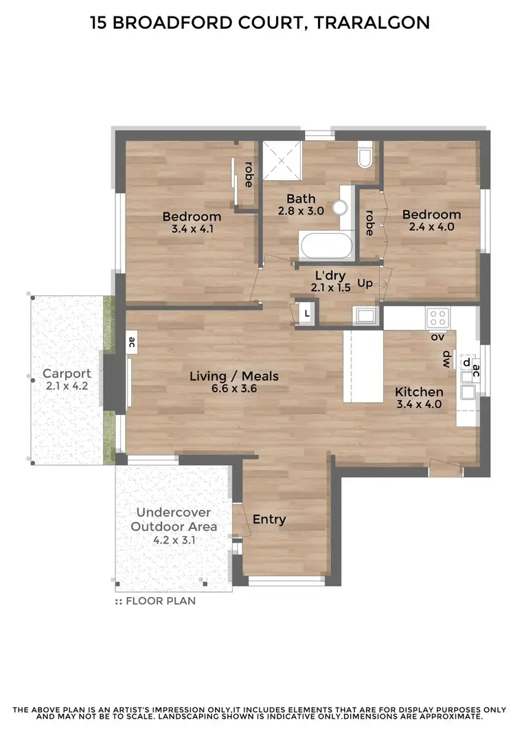 Floorplan of Homely house listing, 15 Broadford Court, Traralgon VIC 3844