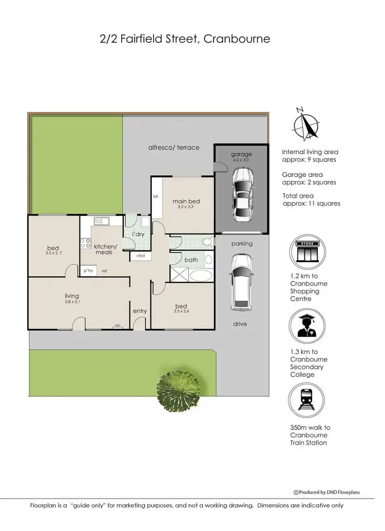 Floorplan of Homely unit listing, 2/2 Fairfield Street, Cranbourne VIC 3977
