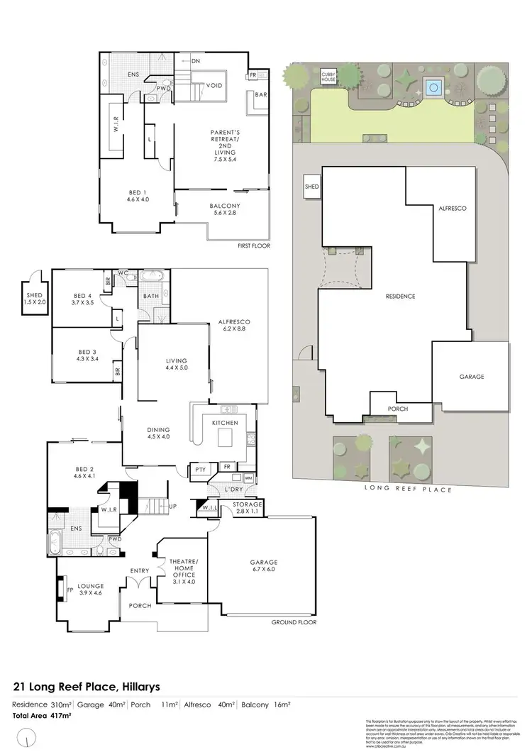Floorplan of Homely house listing, 21 Long Reef Place, Hillarys WA 6025