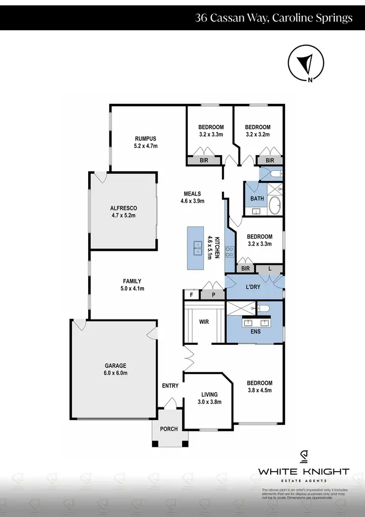Floorplan of Homely house listing, 36 Cassan Way, Caroline Springs VIC 3023