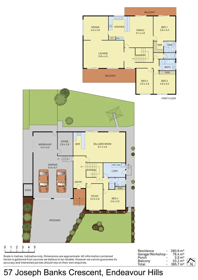 Floorplan of Homely house listing, 57 Joseph Banks Crescent, Endeavour Hills VIC 3802