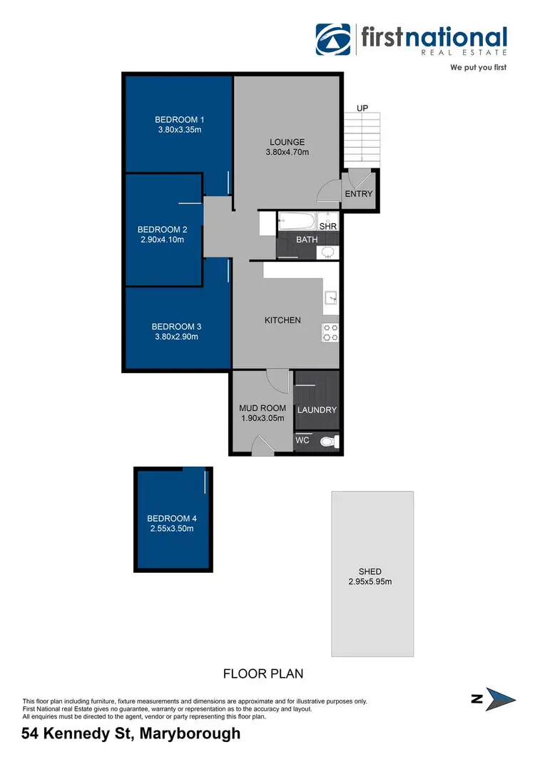 Floorplan of Homely house listing, 54 Kennedy Street, Maryborough VIC 3465