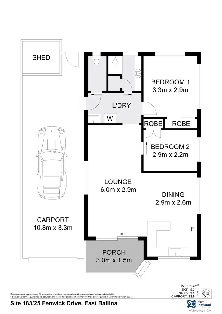 Floorplan of Homely house listing, 183/25 Fenwick Drive, East Ballina NSW 2478