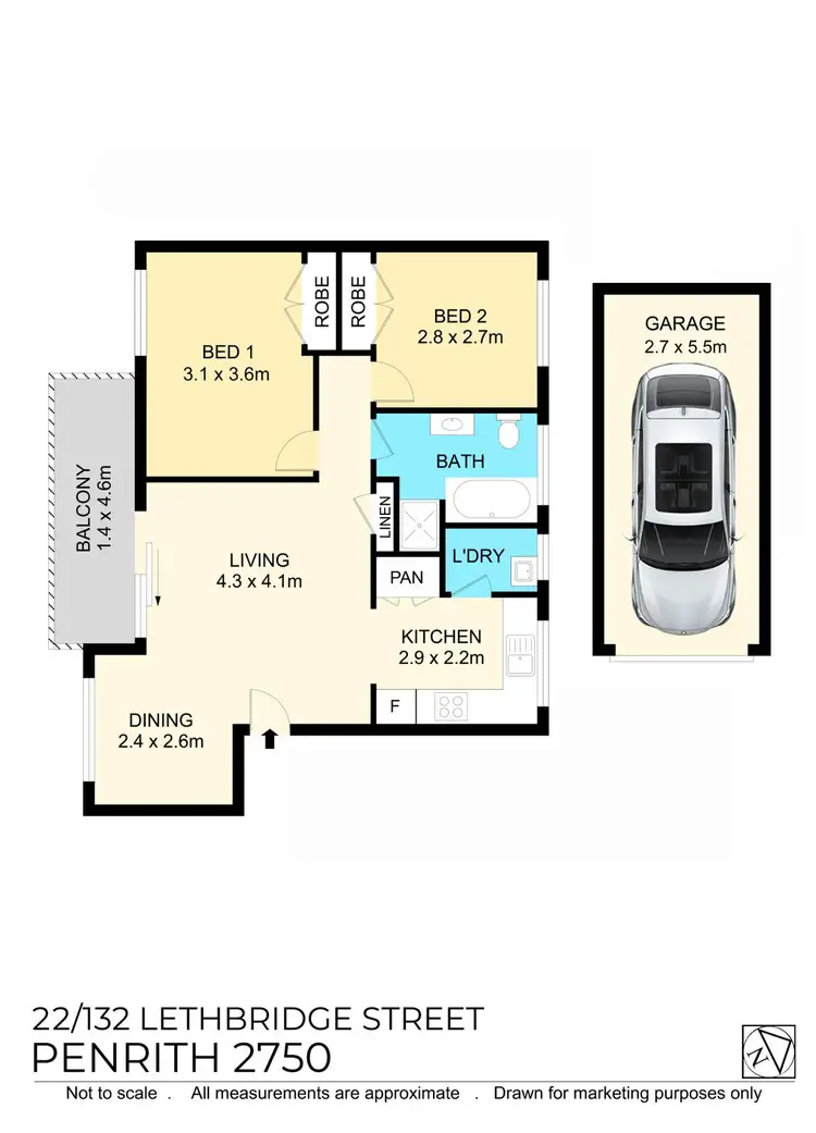 Floorplan of Homely unit listing, 22/132 Lethbridge Street, Penrith NSW 2750
