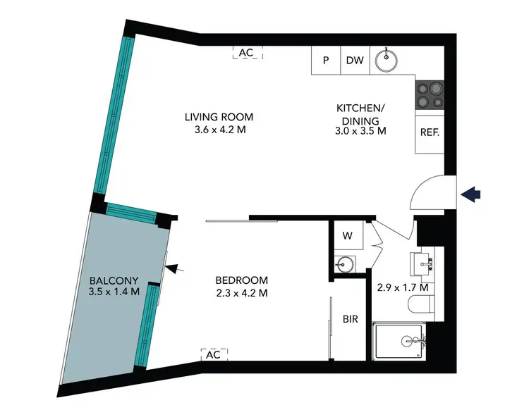 Floorplan of Homely apartment listing, 514/1 Marmion Place, Docklands VIC 3008