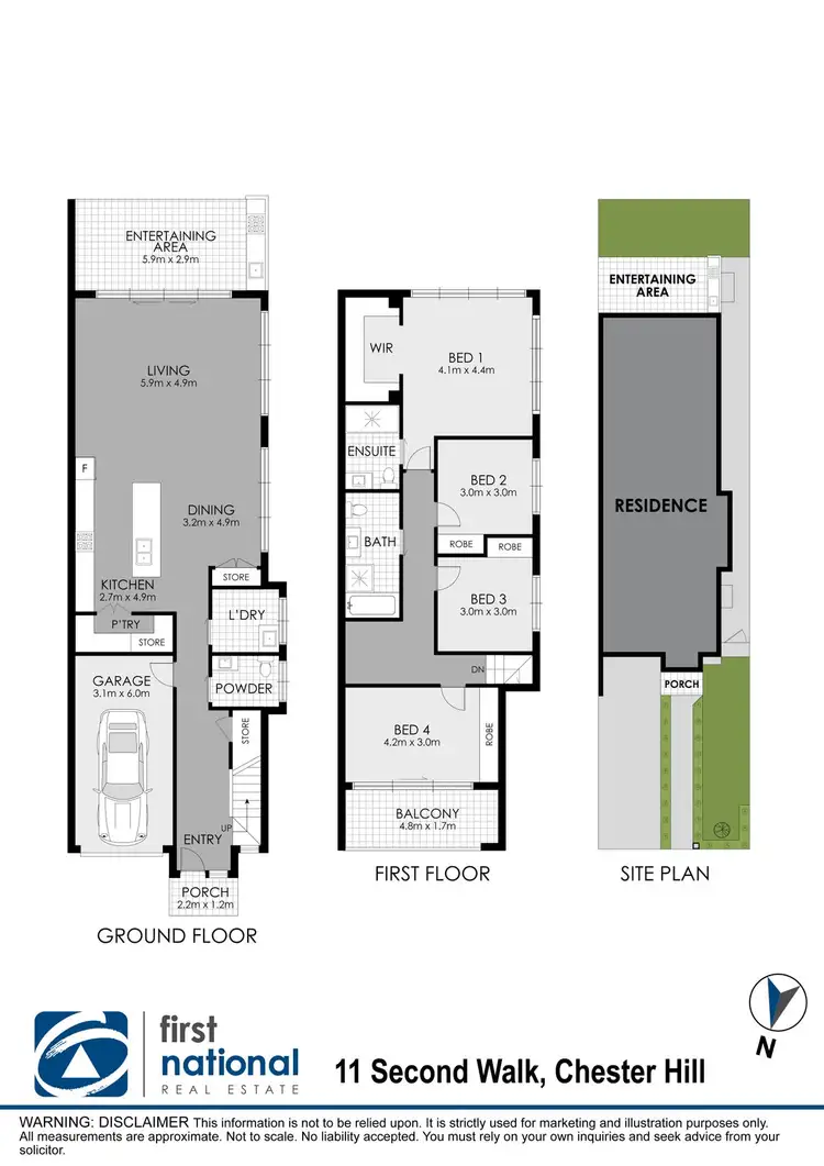 Floorplan of Homely semi-detached listing, 11 Second Walk, Chester Hill NSW 2162