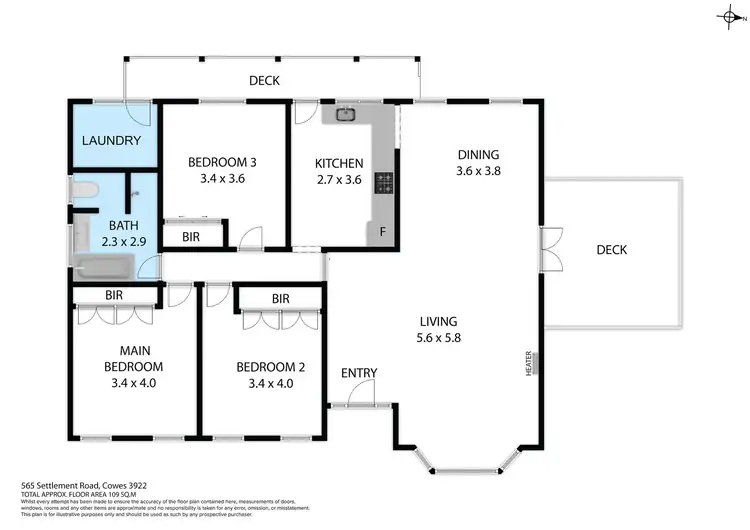 Floorplan of Homely house listing, 565 Settlement Road, Cowes VIC 3922