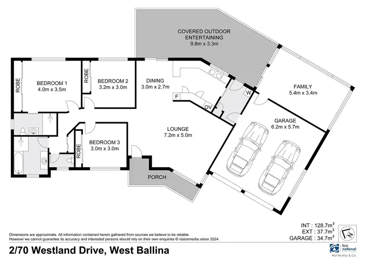 Floorplan of Homely unit listing, 2/70 Westland Drive, West Ballina NSW 2478