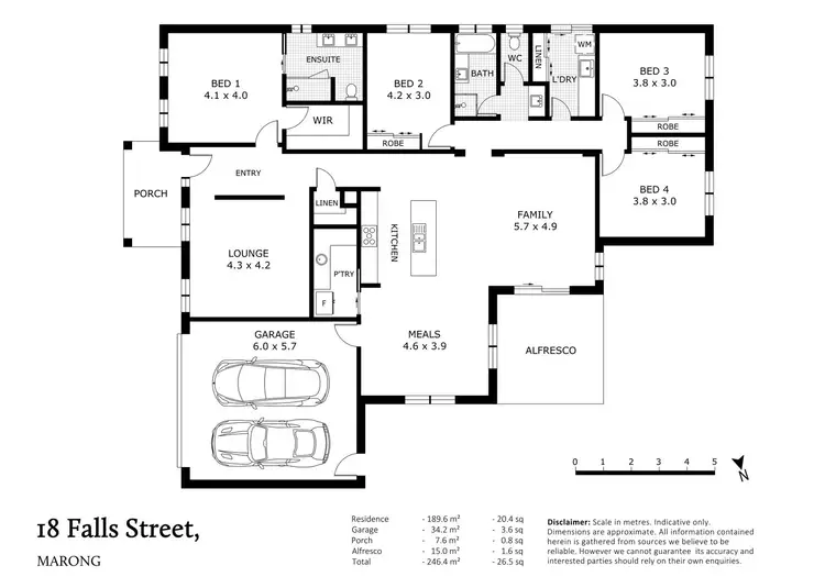 Floorplan of Homely house listing, 18 Falls Street, Marong VIC 3515