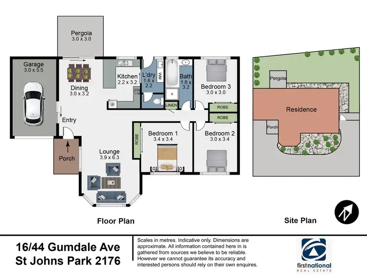 Floorplan of Homely villa listing, 16/44 Gumdale Avenue, St Johns Park NSW 2176