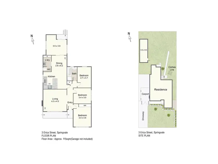 Floorplan of Homely house listing, 3 Erica Street, Springvale VIC 3171
