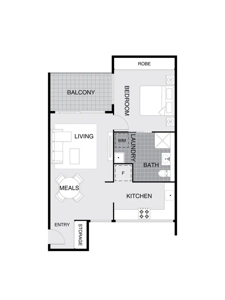 Floorplan of Homely apartment listing, 30/58 Bennelong Crescent, Macquarie ACT 2614