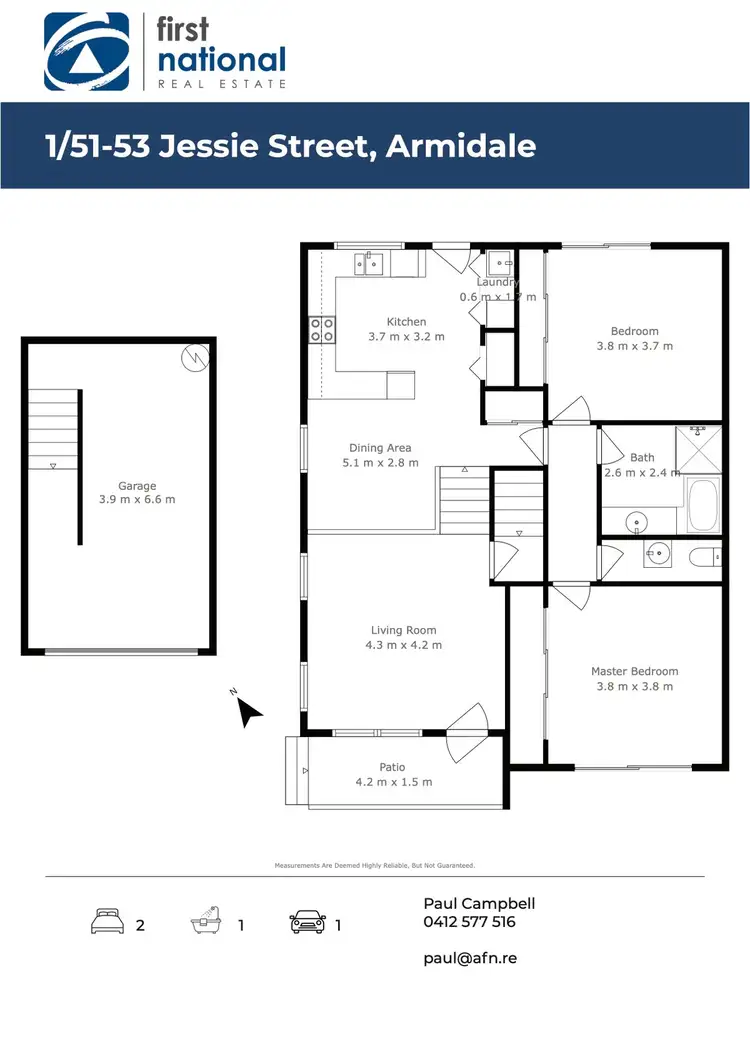 Floorplan of Homely villa listing, 1/51-53 Jessie Street, Armidale NSW 2350