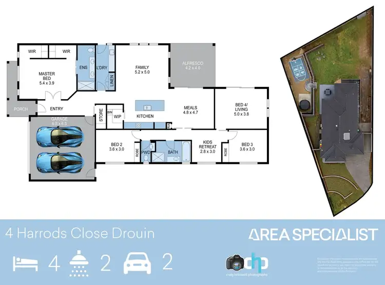 Floorplan of Homely house listing, 4 Harrods Close, Drouin VIC 3818