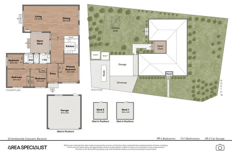 Floorplan of Homely house listing, 33 Ambleside Crescent, Berwick VIC 3806