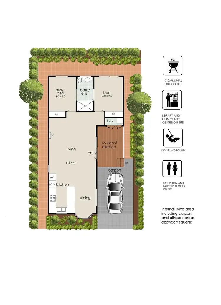 Floorplan of Homely retirement listing, 30/98 Bungower Road, Mornington VIC 3931