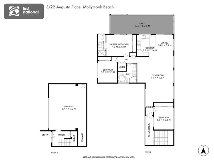 Floorplan of Homely unit listing, 3/22 Augusta Place, Mollymook Beach NSW 2539
