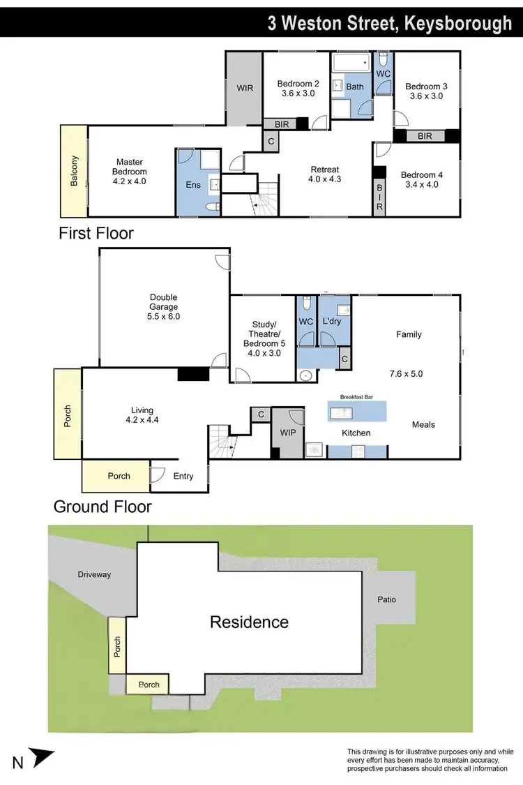 Floorplan of Homely house listing, 3 Weston Street, Keysborough VIC 3173