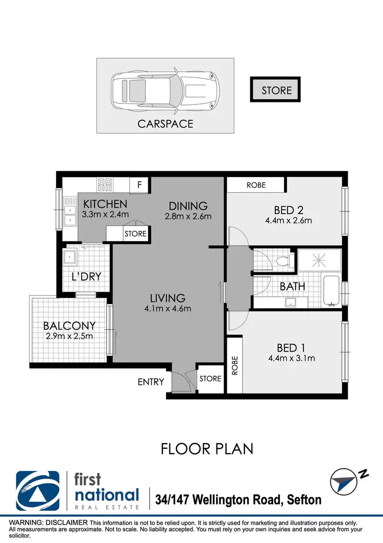 Floorplan of Homely unit listing, 34/147 Wellington Road, Sefton NSW 2162