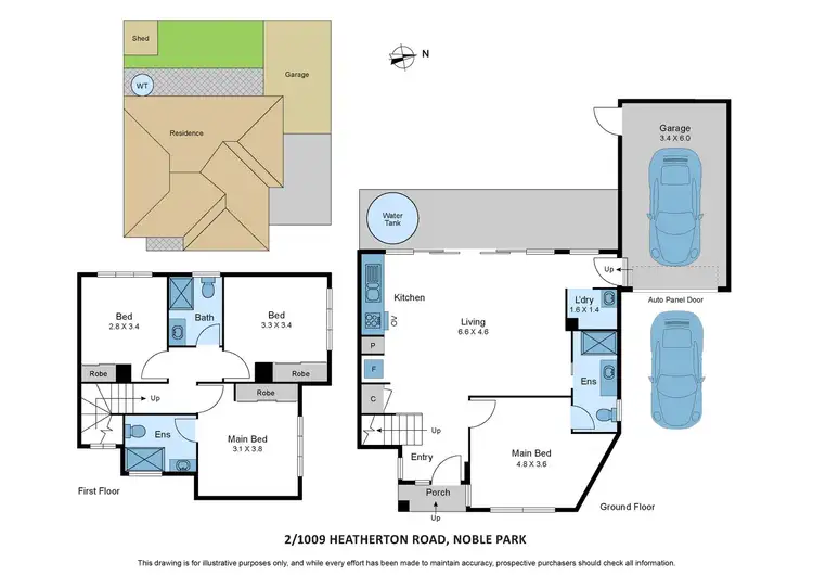 Floorplan of Homely townhouse listing, 2/1009 Heatherton Road, Noble Park VIC 3174