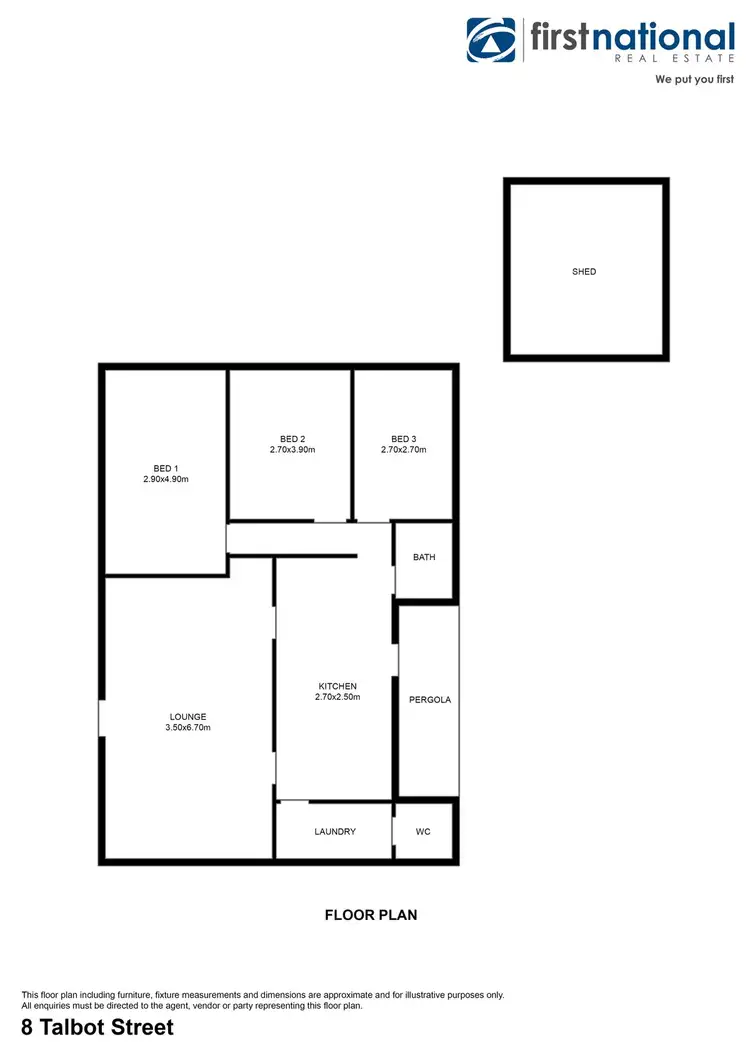 Floorplan of Homely house listing, 8 Talbot Street, Broken Hill NSW 2880