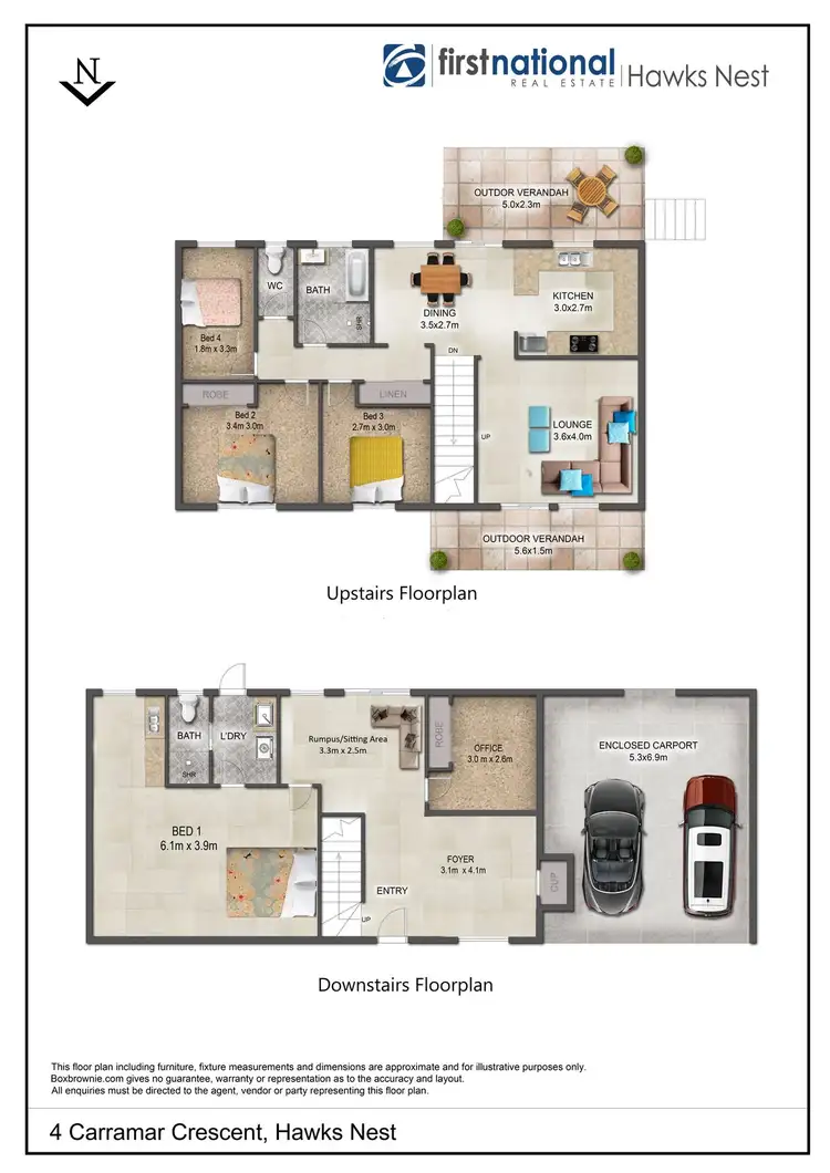 Floorplan of Homely house listing, 4 Carramar Crescent, Hawks Nest NSW 2324