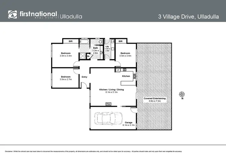 Floorplan of Homely house listing, 3 Village Drive, Ulladulla NSW 2539