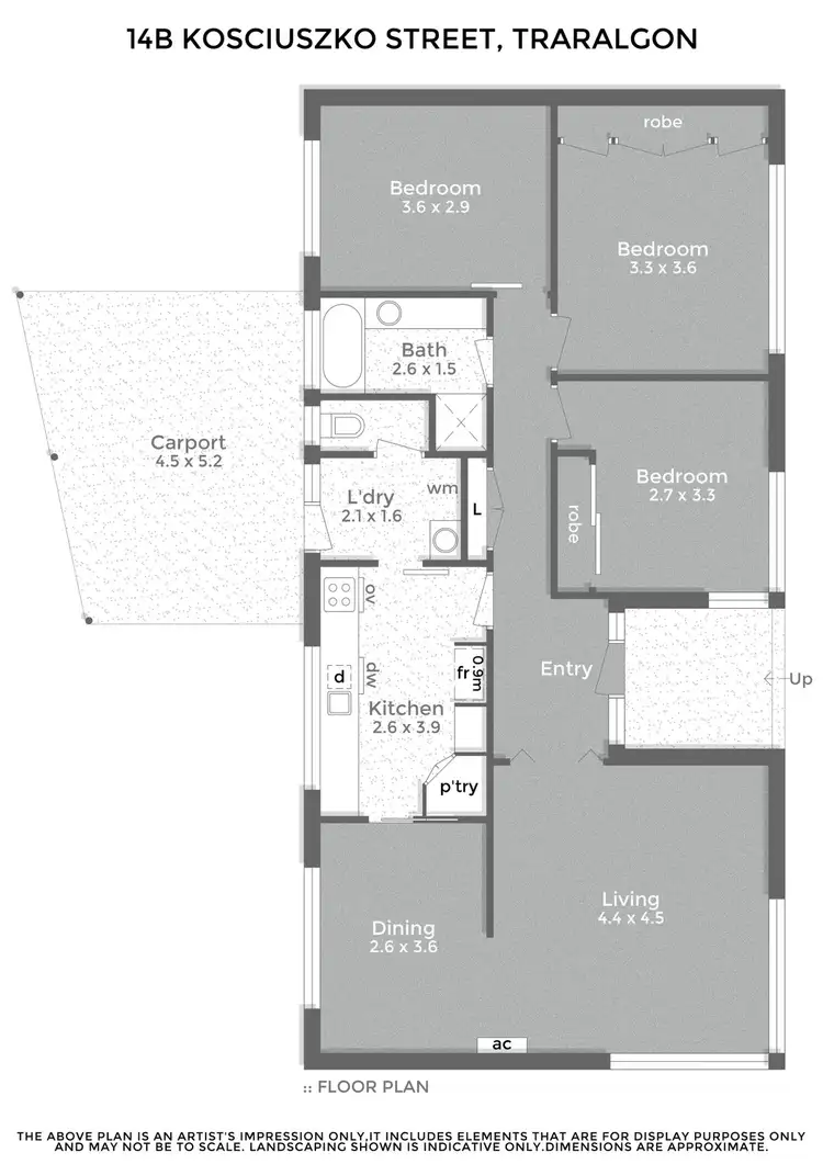 Floorplan of Homely house listing, 14B Kosciuszko Street, Traralgon VIC 3844