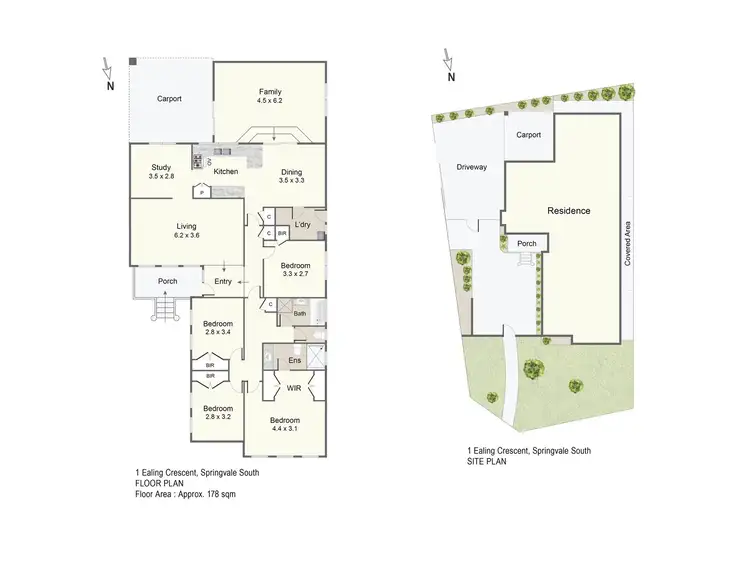 Floorplan of Homely house listing, 1 Ealing Crescent, Springvale South VIC 3172