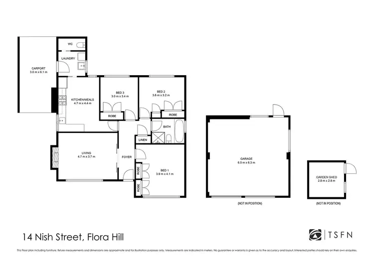 Floorplan of Homely house listing, 14 Nish Street, Flora Hill VIC 3550