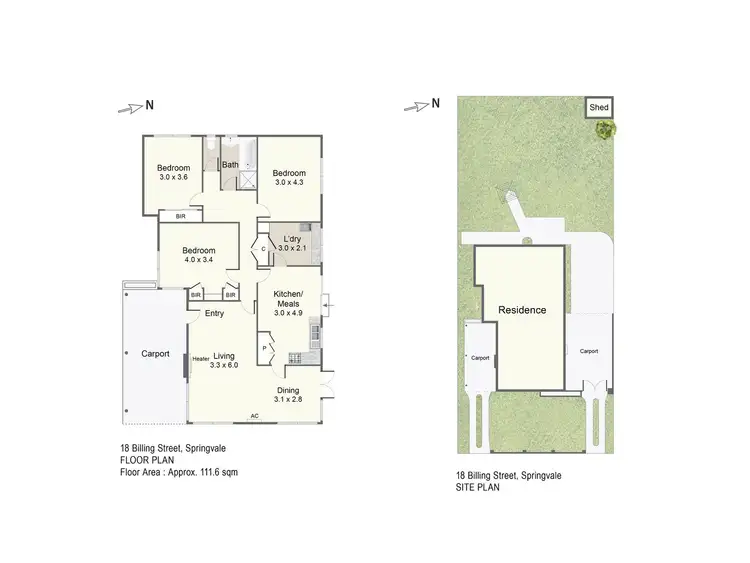 Floorplan of Homely house listing, 18 Billing Street, Springvale VIC 3171