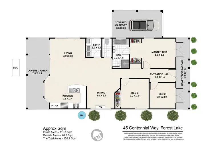 Floorplan of Homely house listing, 45 Centennial Way, Forest Lake QLD 4078