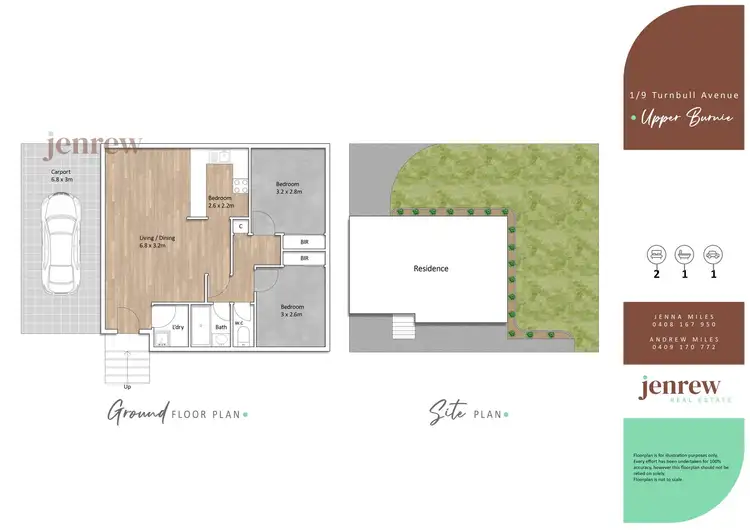 Floorplan of Homely unit listing, 1/9 Turnbull Avenue, Upper Burnie TAS 7320