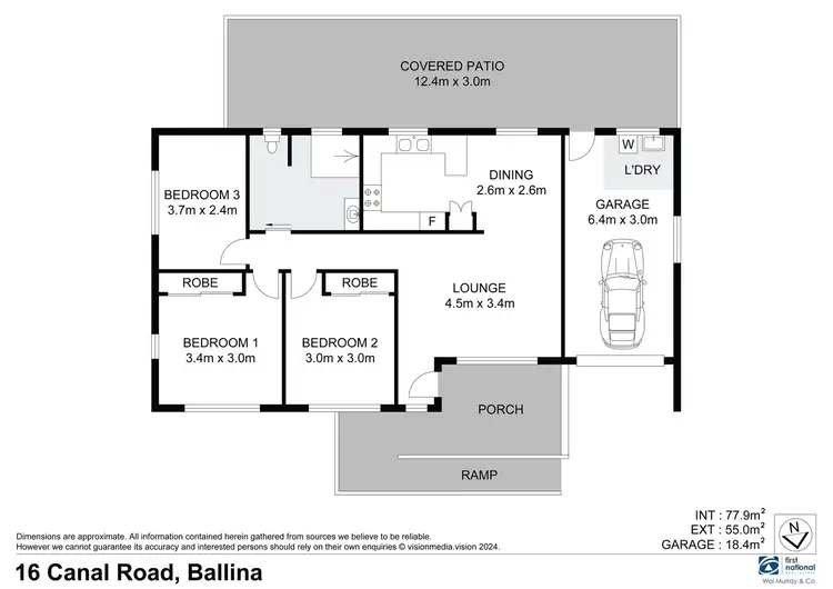 Floorplan of Homely house listing, 16 Canal Road, Ballina NSW 2478