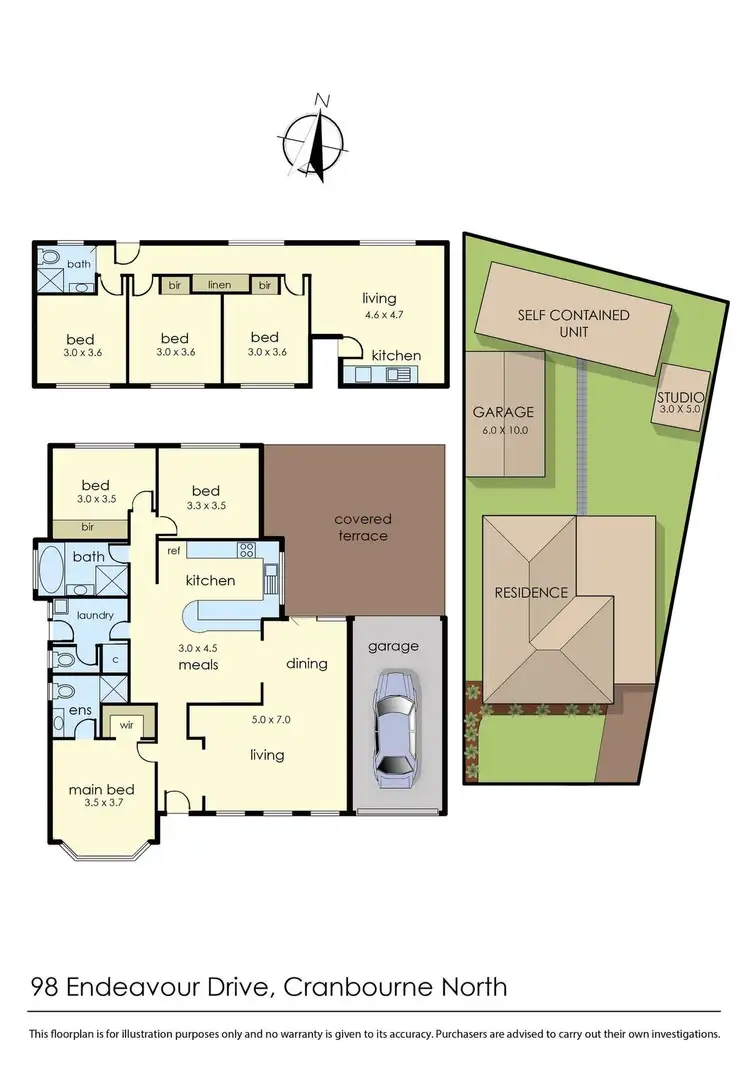 Floorplan of Homely house listing, 98 Endeavour Drive, Cranbourne North VIC 3977
