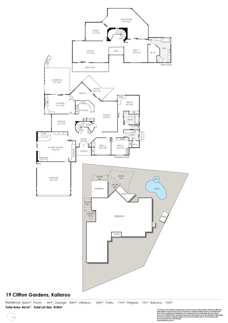 Floorplan of Homely house listing, 19 Clifton Gardens, Kallaroo WA 6025