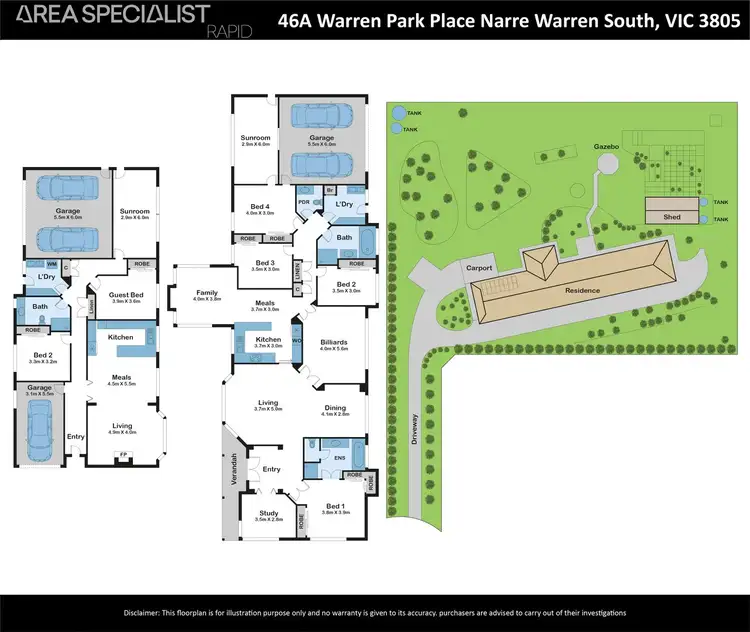 Floorplan of Homely house listing, 46-46A Warren Park Place, Narre Warren South VIC 3805