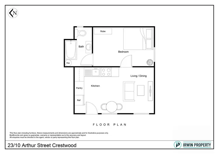 Floorplan of Homely apartment listing, 23/10 Arthur Street, Crestwood NSW 2620